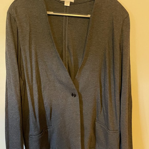 CJ Banks Gray knit blazer. 3x. - Picture 1 of 5